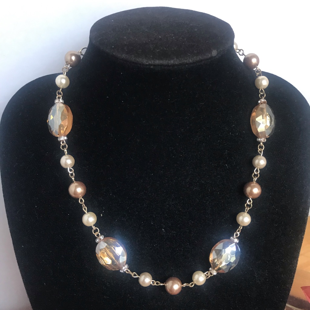 Chaps Pearl & Gemstone Choker Necklace